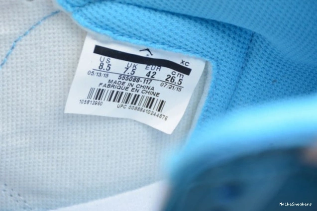 MaikeSneakers 'UNC' 1 Air High 555088-117 OG Jordan Retro 0814